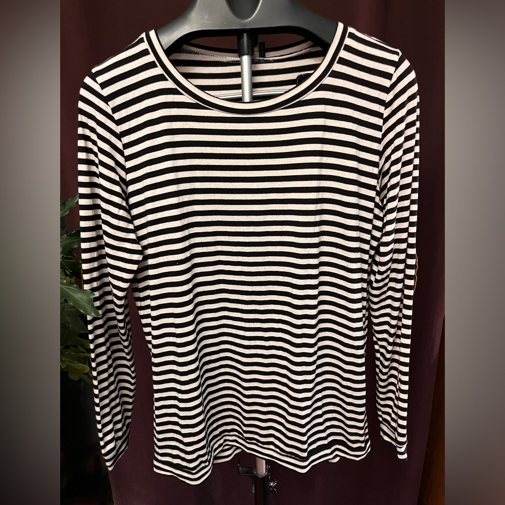 Striped long sleeve top